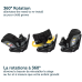 Safety 1st - Siège auto convertible tout-en-un rotatif Turn and Go 360° DLX